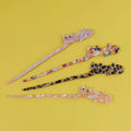 Midairy Tortoise Cat Hair Sticks Acetate Chopstick Women Hairpins Hair Clip Headwear Jewelry Accessories 174mm 4321