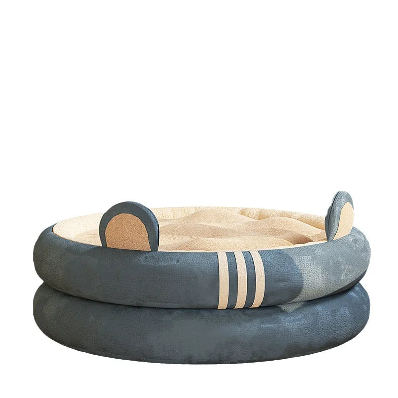 Four Seasons Universal Eco-Friendly Cat Kennel Egg Tart Pattern Warm and Removable Washable Small Dog Pet Enclosure Wholesale
