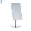WONDER Modern Rectangular Desktop 3X Makeup Double Sided Chrome Bathroom Mirror Magnifying Feature Steel Frame Equipped Light
