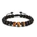 Unisex Vintage Tiger Eye Stone Obsidian Matte Woven Bracelet Football Fashion Charm Bracelets for Children Adults for Wedding