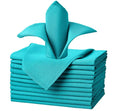 Blue Linen Napkin Square 21 Inch Washable Plain Polyester Highly Absorbent Event Dinner Napkins Soft Wedding Table Cloth Napkins