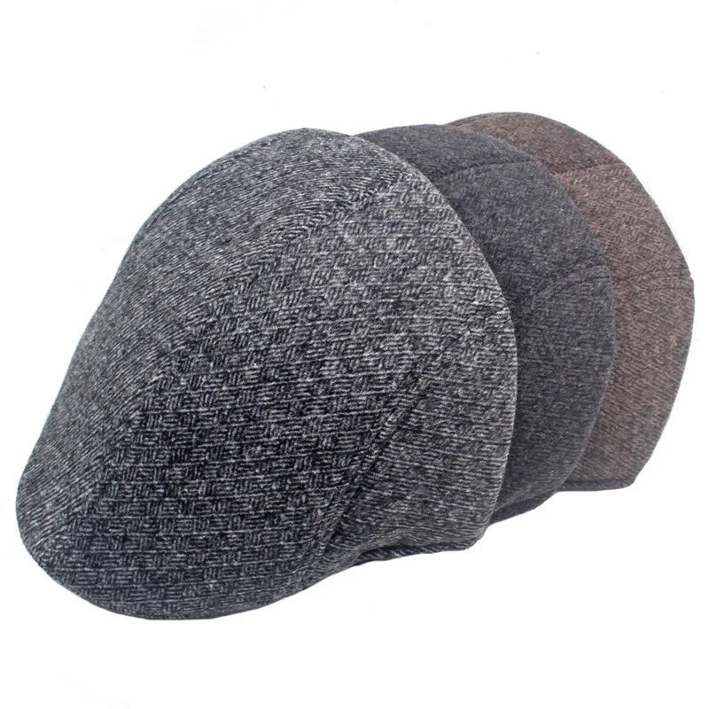 Wholesale 2023 Winter New Thick Ivy Cap Daily Casual Dress Warm Beret Hat for Men