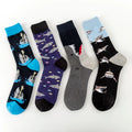 Custom logo  Cheap Good Quality Funny  Novelty Animal Shark Socks for Man Cute Cartoon Colorful Fashion Socks for Men