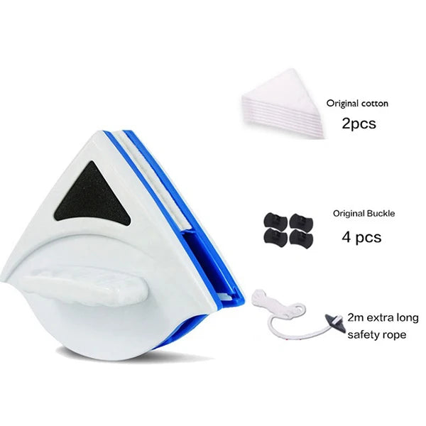 Double-side Magnetic Glass Cleaner Wiper Window Cleaner Magnetic Glass Cleaning Tool Brush for Glazed Windows 3-8mm Thickness
