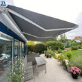 Outdoor Aluminum Alloy Full Cassette Retractable Awning Waterproof Sunshade Fabric