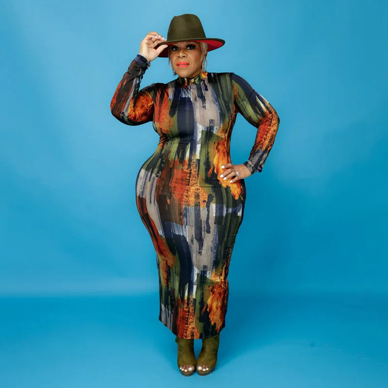 2022 Spring New Coming Floral Plus Size Women's Dresses