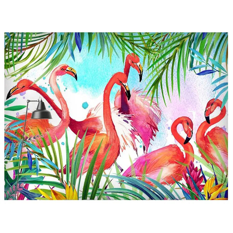 Ever Moment Diamond Painting Flamingo Animal Full Square Resin Drills 5D DIY Wall Mosaic Art Kit Living Room Decoration 5L544