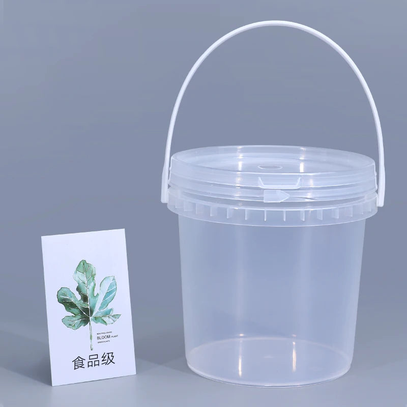 BPA Free Transparent Ice Cream Packing 1L Plastic Buckets Pail