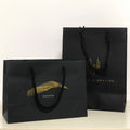 Custom Boutique Private Label Elegant Luxury Small Black pink Jewelry Gift Wrapping Ribbon Handle Shopping Paper Bag