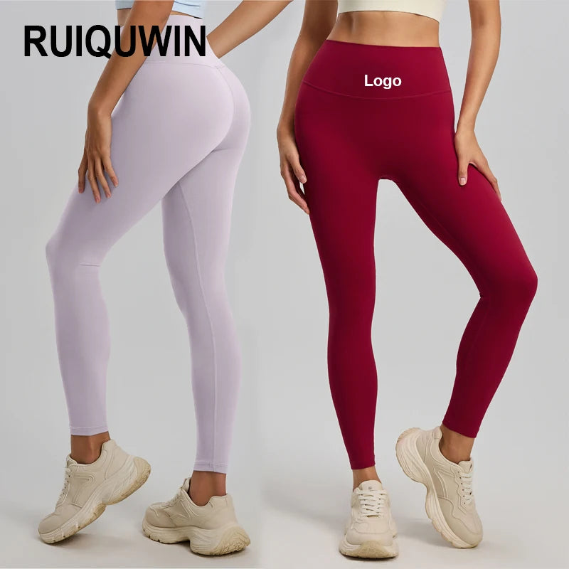 RUIQUIWN Custom Butt Lift Leggings for Women Fitness Gym Wear Seamless High Waisted Leggings Running Sport Pants