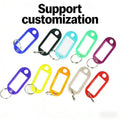 Color PP Plastic Key Chain ID Label Classification Number Tag Luggage Label Hotel Key Accessory Key Chain Key Id Label Tags