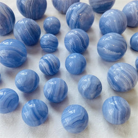 Hot Sale Natural Healing Stone Hand Craved Blue Crystal Ball Blue Lace Agate Sphere for Gift Decoration