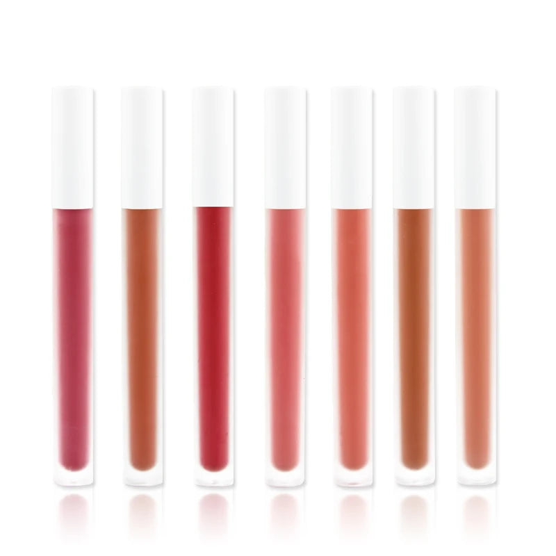 Hot Sale Smooth Waterproof 7 Color Velvet Vegan Matte Liquid Lipstick