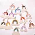 Rainbow Macrame Keychains Bohemian Style Tassel Car Keyring Holder Bag  Wallet Purse Decor Cuerda Keyring