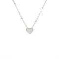 Simple Zircon Heart Necklace 925 Sterling Silver Love Necklace Women