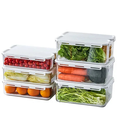 Food Storage Bins Refridger Glass Food Containers Refridger Food Box Fruit Vegetable Box Container 2022 New Arrival
