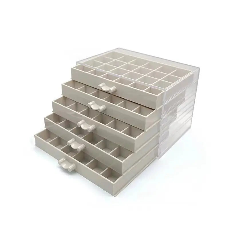 Acrylic Multi-Layer 120 Grid Drawer Transparent Desktop Diamond Display Box for Nail Accessories Storage Nail Supplies