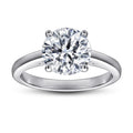 Women Mossinate Diamond Jewelry 925 Sterling Silver Ring 2Ct Carat Diamond Moissanite Ring