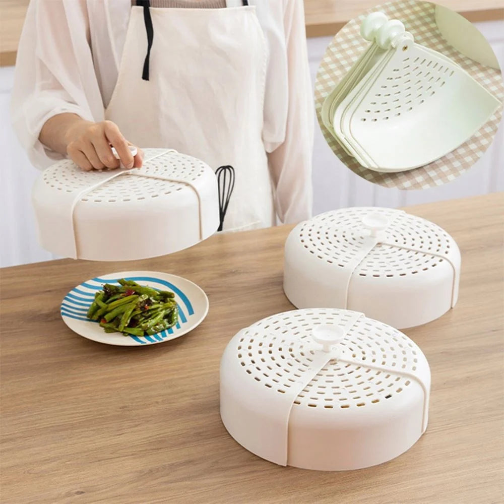 Meal Anti-Fly Vegetable Cover New Folding Dustproof Non-Removable Washable Table Leftovers Food Cover
