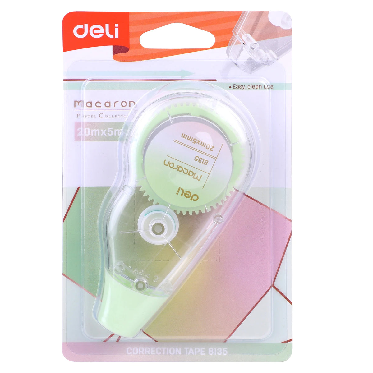 Deli E8135 Correction Belt Green Homework Correction Large Capacity Student Office Typo Correction Belt Small and Portable