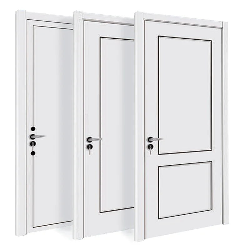 2025 Zonle Modern Hotel Finished 2.3/5mm WPC Door Soundproof Waterproof with Smart Lock