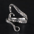 Stainless Steel Gothic Deep Sea Squid Octopus Ring Fashion Vintage Jewelry Opened Adjustable Rings for Women