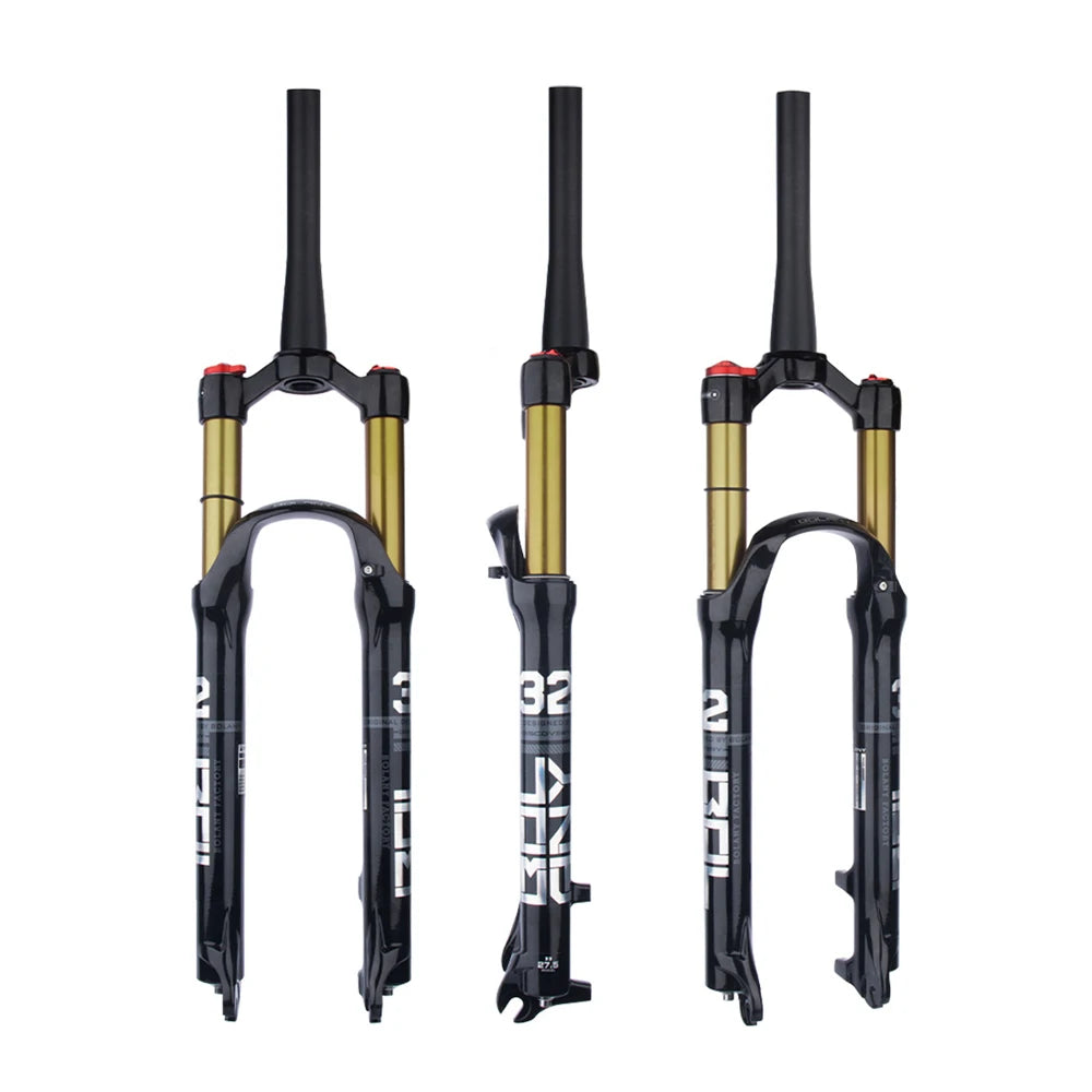 BOLANY Mountain Bike Front Fork Air Fork Shock Absorber Pneumatic Cone Tube Bicycle Accessories Manufacturers Direct Disc Brake