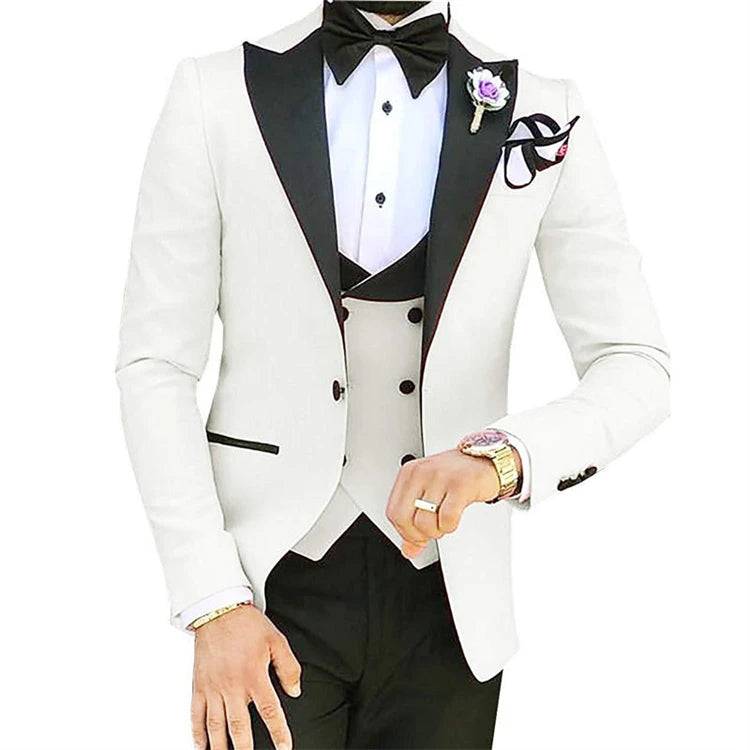 2023 Nes Style Men's Suit Three-piece Slim-fit Business Men's Suits Set Groom Wedding Men's Suit