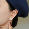 2025 Customized Luxury Design 925 Sterling Silver Full Zircon Women Stud Earrings