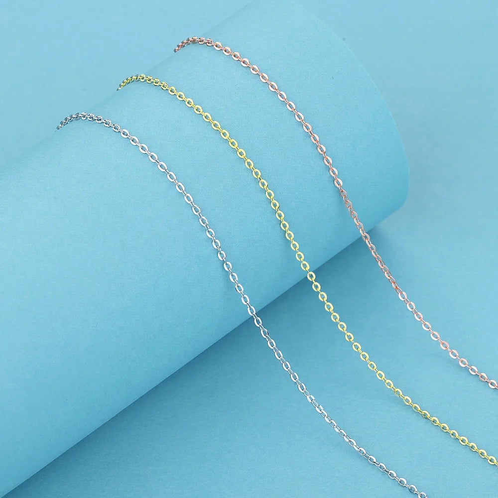 Water Wave Snake Chain 925 Sterling Silver Gold Plated Classic O Shape Combined Design Fine Jewelry Neck Chain