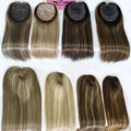 150% Density 12A Grade Virgin Remy Hair Highlight Hand Made Natural Scalp 4X4 Silk Base Jewish Human Hair Topper