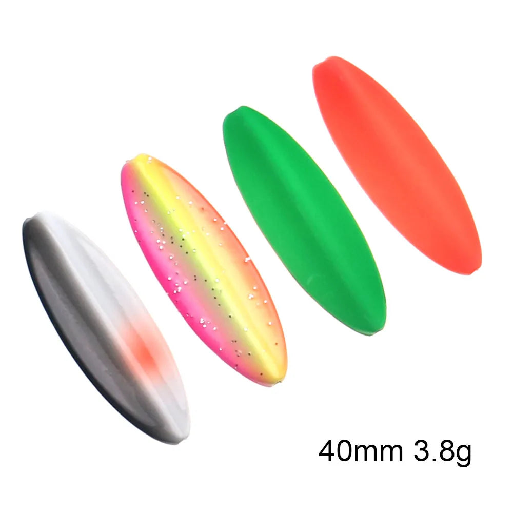 Inline Spoon 3.8g/40mm Trout Metal Fishing Spoon Lures Slow Wobbling Spinner Bait Jig Artificial Hard Bait