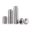 M2 M3 M4 M5 4-40 Blind Headless Flat Cup Point Hexagon Socket Grub Set Screw Stainless Steel