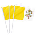 Factory Direct Sales Custom Vatican Hand Flag Digital Print 14x21cm 100%Polyester Double-side Custom Vatican Hand Flag