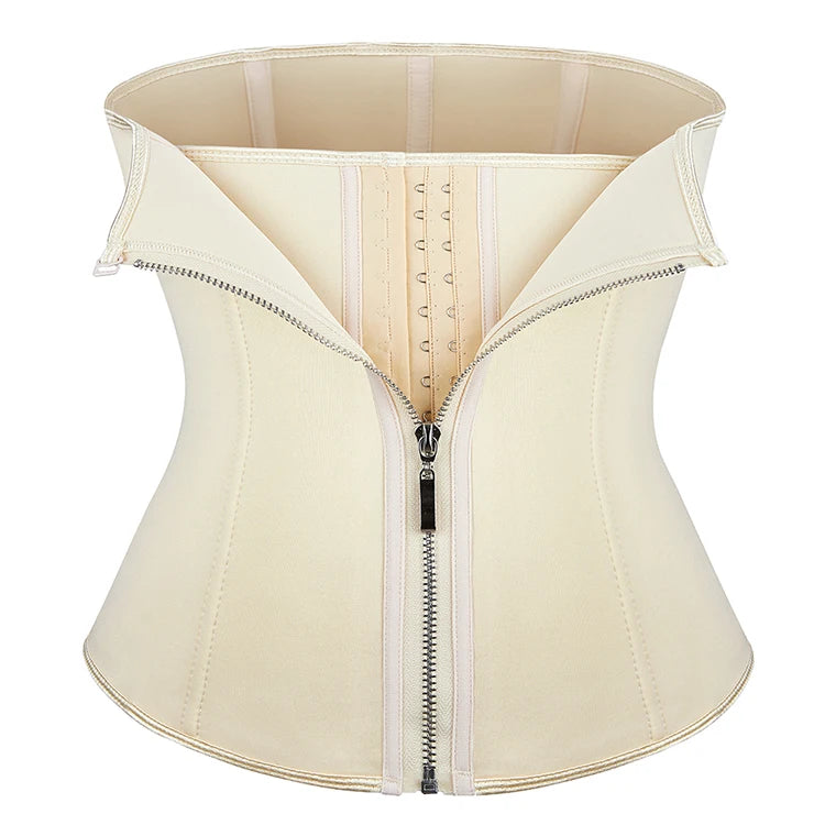 Neoprene Waist Trainer Zip and Hook Corset Women Slimming Black Beige Body Korset Shapewear