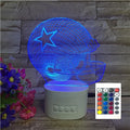 NFL Remote Control Led Lampara 5colors Night Light and bluetooth Speaker 2 in 1 Multiplu Function Lamp and Music Speak Player