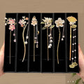 Vintage Chinese Style Sword Hair Stick Women Flower Fan Design Hairpins Chopstick Hair Clip Pin Headwear Hair Accessories