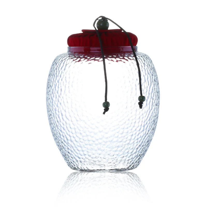 Wholesale Creative Use of Glass Tea Canister Honey Bottle Shape Food Sealed Canister Kitchen Jar