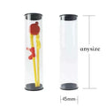 Customizable Clear Plastic Lipstick Flip Top Tube with Screen Printing Reusable Packaging Container