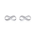 Wholesale Bulk Beautiful Jewellery Cubic Zircon 8 Shape Women Girls 925 Sterling Silver Stud Earrings for Fine Jewelry Gifts