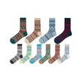 Wholesale Vintage Nordic Jacquard Socks Men Unisex Casual Double Cylinder Cotton Crew Socks