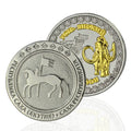 Coin Manufacturer Custom 2D/3D Logo Modern Antique Commemorative Engraved Challenge Stamping Metal Plated Silver Coin