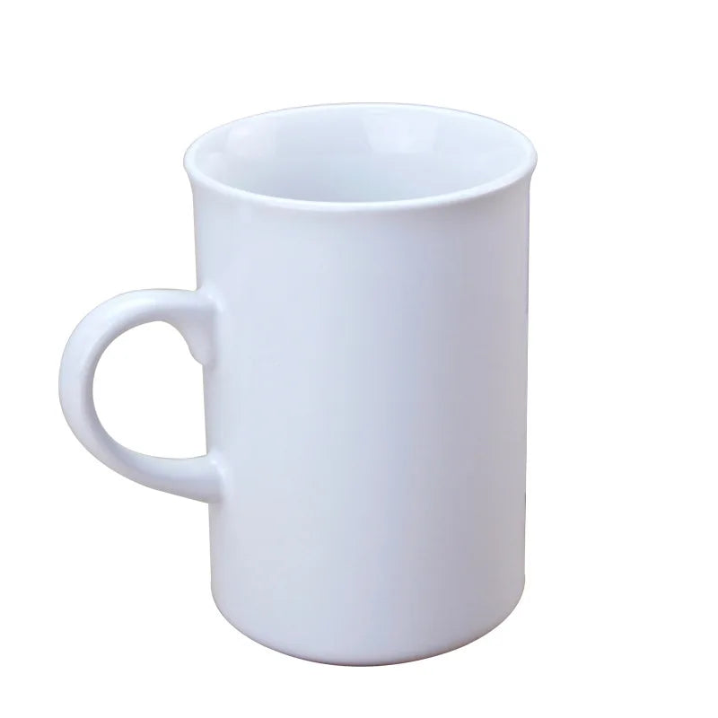 New Trend Fashionable Luxury Sublimation Thermo Mugs 400ml/500ml White Bone China for Custom Logo Business Gifts