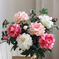 Wholesale European Style Peony Artificial Flower for Home Living Room Decoration  Flowers
