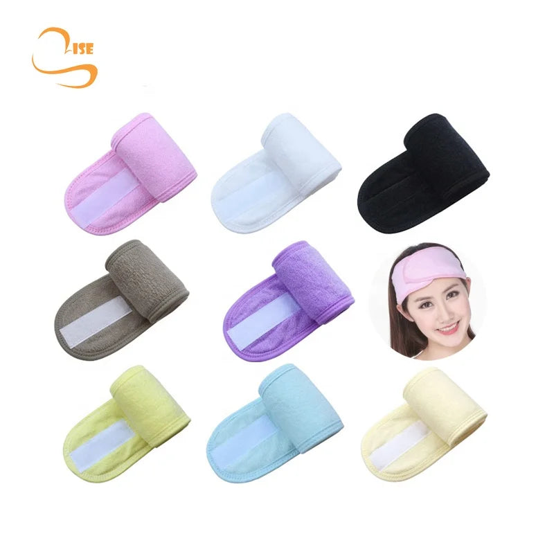 Towel Colorful Adjustable Spa Hair Wrap Band Double Layer Yoga Sports Headbands for Women
