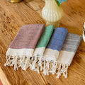 Wholesale Turkish Jacquard Cotton Rectangle Kitchen Towel Quick-Dry Embroidered Tassel Design Floral Pattern Home Bath Use