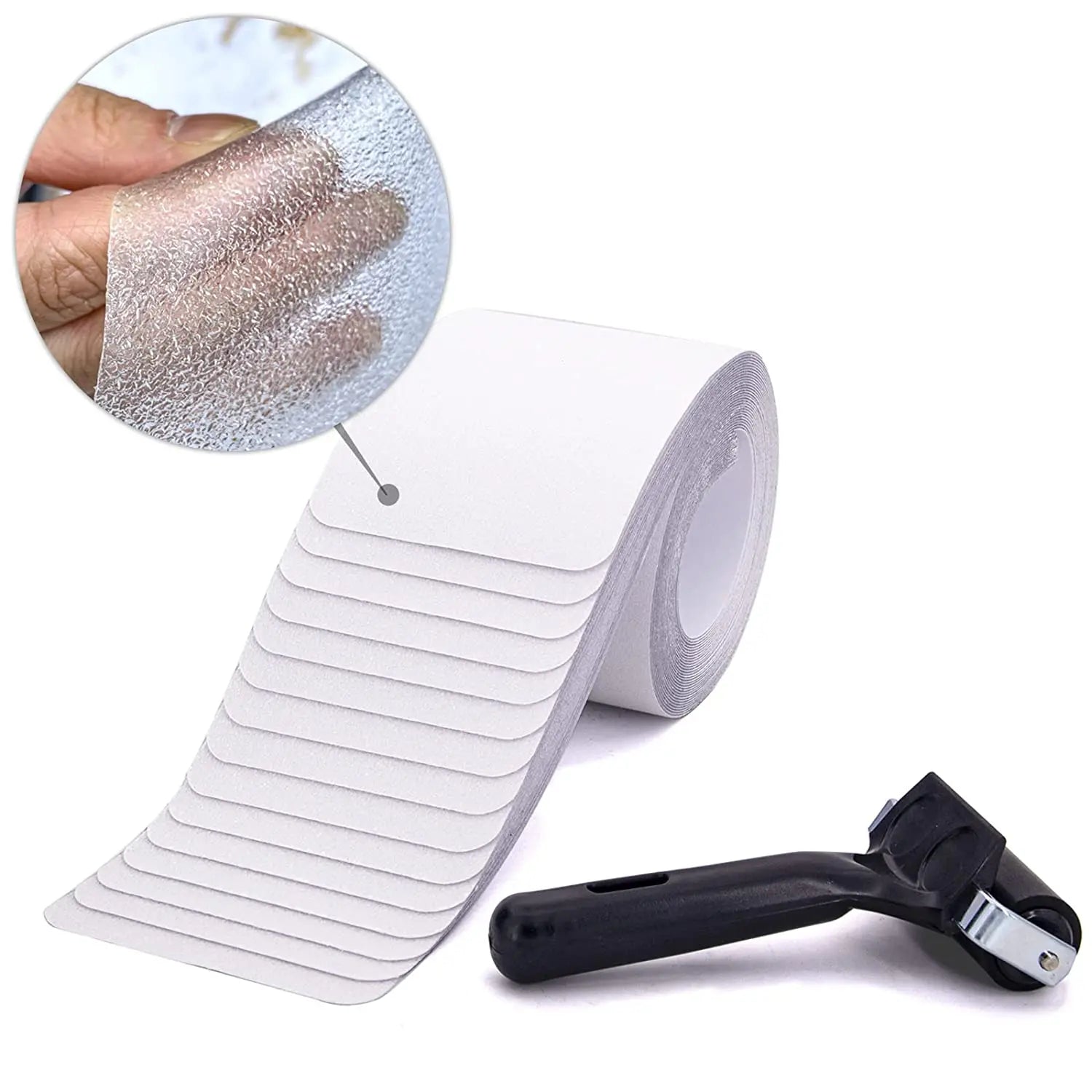 Stair Treads Non Slip 15-Pack Pre-Cut Transparent Anti Slip Strips Tape 24"*4" for Floor Bathtub Bathroom Wooden Steps
