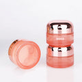 Custom Coated Cosmetic Packaging 20g 30g 50g Empty Women Skincare Rose Gold pink Bottle Glass Cream Jar