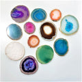 DIY Wholesale Polished Colorful Hot Selling Agate Slice Coaster for Sale Chakra Stones