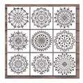 Large Mandala Stencil Cut Painting Template for Floor Wall Tile Fabric Furniture Stencils Painting